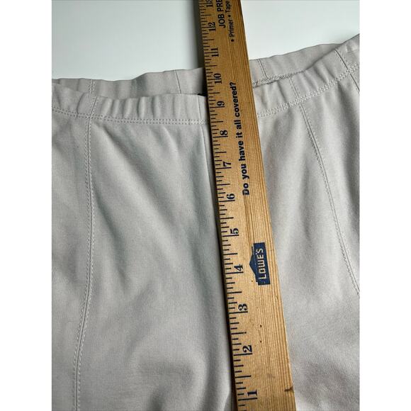 DKNY Pants 10 Medium Pull On Ankle Skinny Fit Cream Beige Career Modern Leggings - Picture 9 of 14